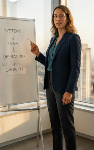 CoachOpsPro guide presenting systems, team, operations, and growth
