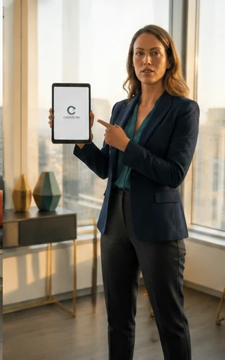 CoachOpsPro guide presenting the brand system on a tablet