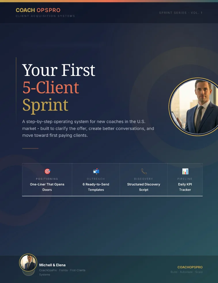 Your First 5-Client Sprint playbook cover